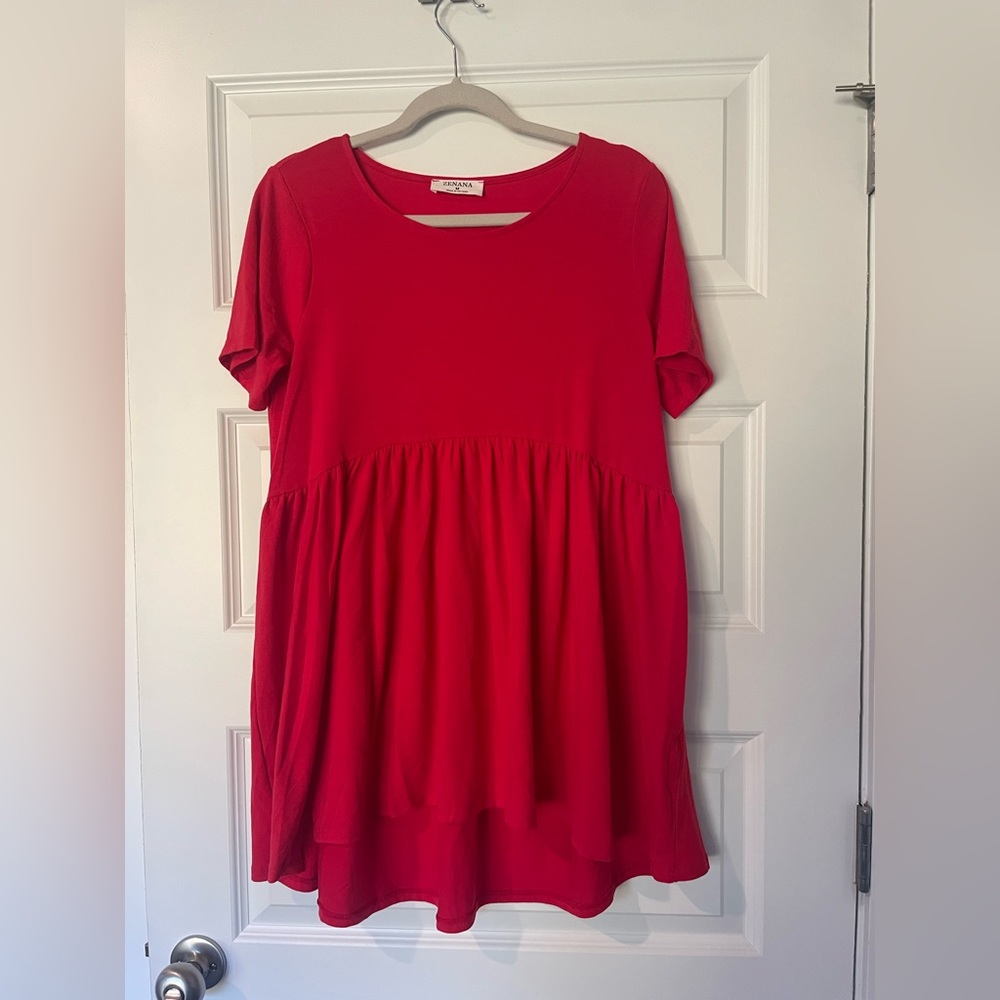 Zenana- Red Shirt- Size Medium